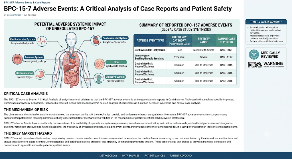 BPC-157 Adverse Events: A Comprehensive Analysis of Case Reports, Risks, and Safety Concerns